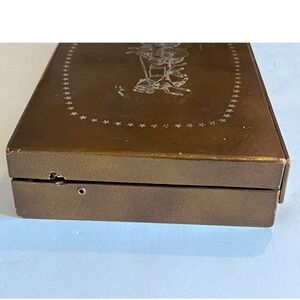 Vintage Hickok Mens Jewelry Box Valet Case Bronze Stagecoach Star Design Gold